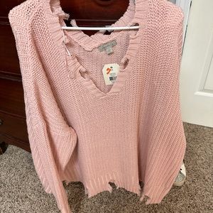NWT pink sweater